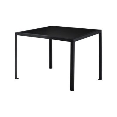 Tavolo Square table - 80 x 80 cm / Linoleum top by Zeus Black