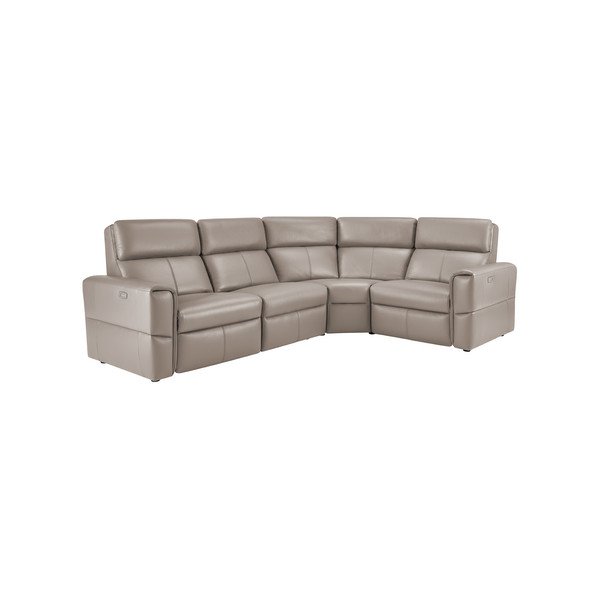 Stone Leather Sofas Modular 4 Seat Corner Recliner Samson Range