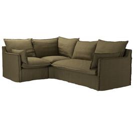 Isaac Asym: LHF Single w RHF 2 Seat Sofa Bed in Pine Soft Sustainable Wool - sofa.com