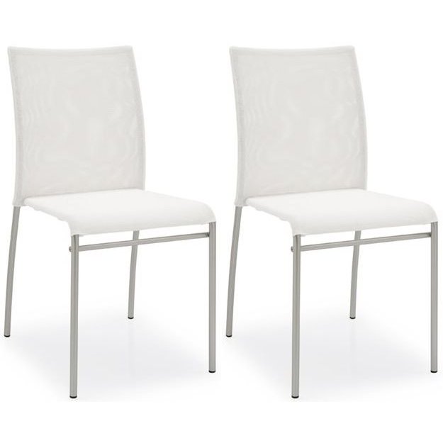 Connubia Jenny Chrome Plated Metal Dining Chair (Pair)