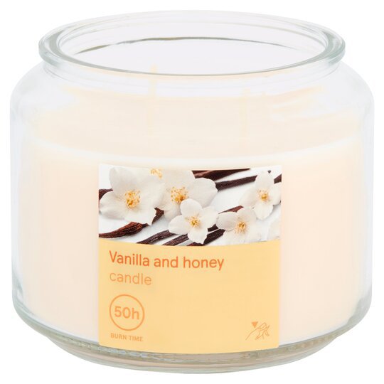 Tesco 317G Scented Candle Vanilla & Honey