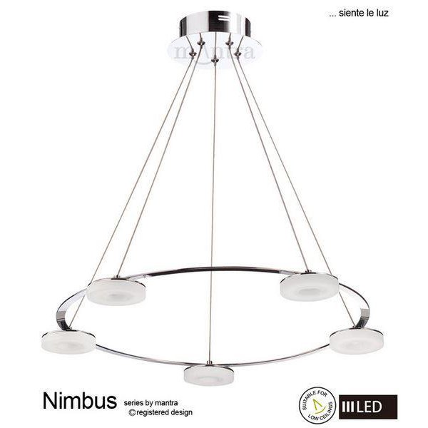M8197 Nimbus LED 5 Light Ceiling Pendant in Chrome