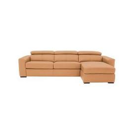 Infinity NC Leather Right Hand Facing Corner Chaise Sofabed with Storage - NC Honey Yellow