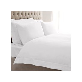 5A Fifth Avenue Egyptian Cotton Sateen 300 Thread Count White Oxford Duvet Cover White