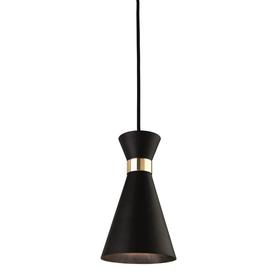 Firstlight 7680BK Ohio 1 Light Ceiling Pendant In Black With Brass