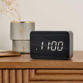 Modern Digital LED Alarm Clock Black