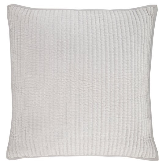 Hinch Quilted Velvet Cushion Grey