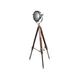 Culinary Concepts - Rolls Headlamp Floor Lamp with Natural Wood Tripod