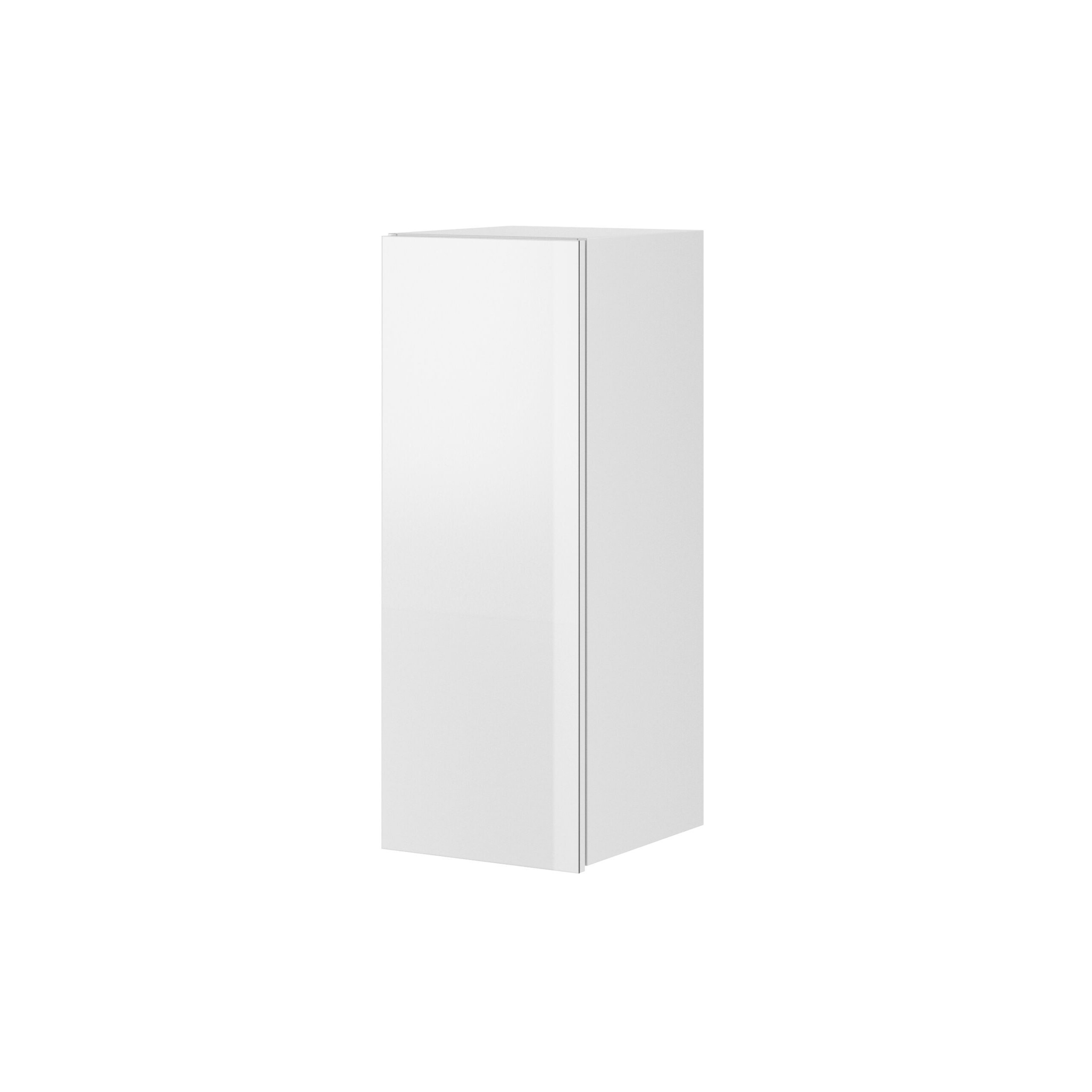 Helio 08 Wall Cabinet - White Glass 35cm