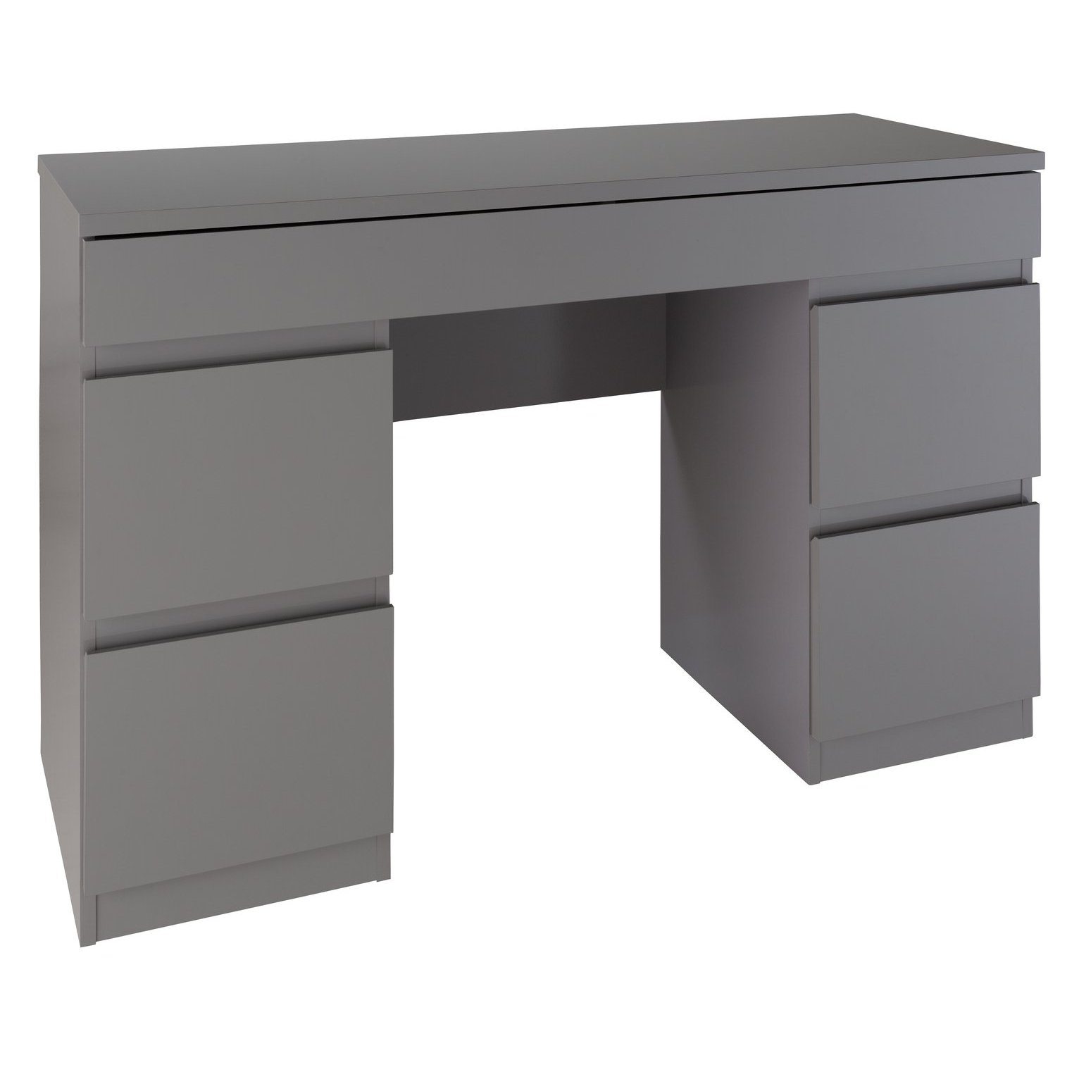 Habitat Jenson Hollowcore Dressing Table Desk Grey Gloss 