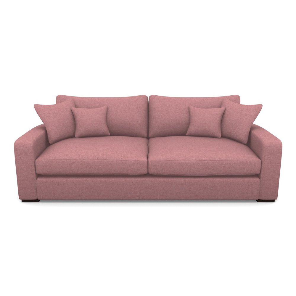 Stockbridge 4 Seater Sofa in Easy Clean Plain- Rosewood