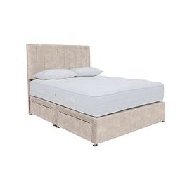 Sleep Story - Luxury 2000 Divan Set with Continental Drawers - Small Double - Lace Ivory