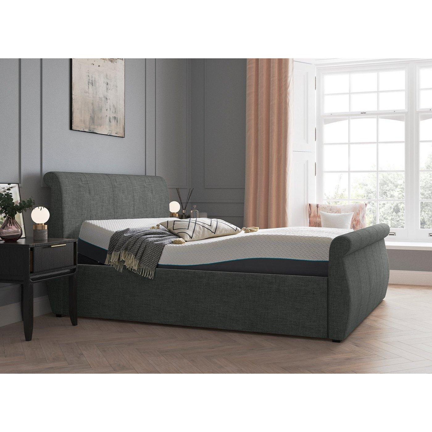 Lucia Sleepmotion Adjustable Upholstered Bed Frame - 3'0 Single - Grey