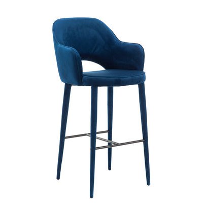 Cosy Bar chair - / Velvet - H 75 cm by Pols Potten Blue