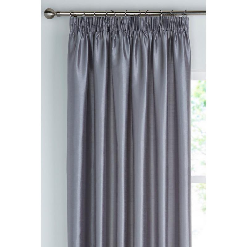 Faux Silk Lined Pencil Pleat Curtains