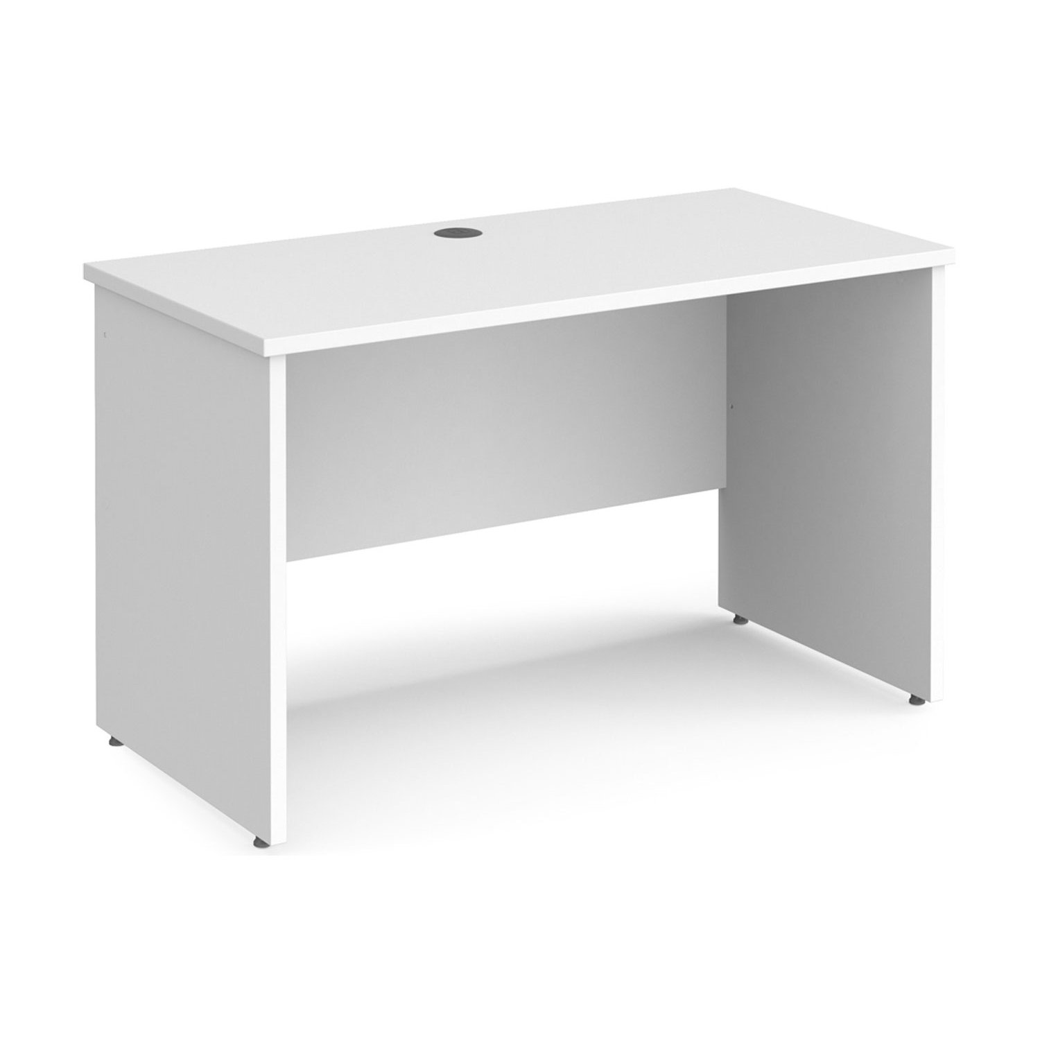All White Premium Panel End Narrow Rectangular Desk, 120wx60dx73h (cm)