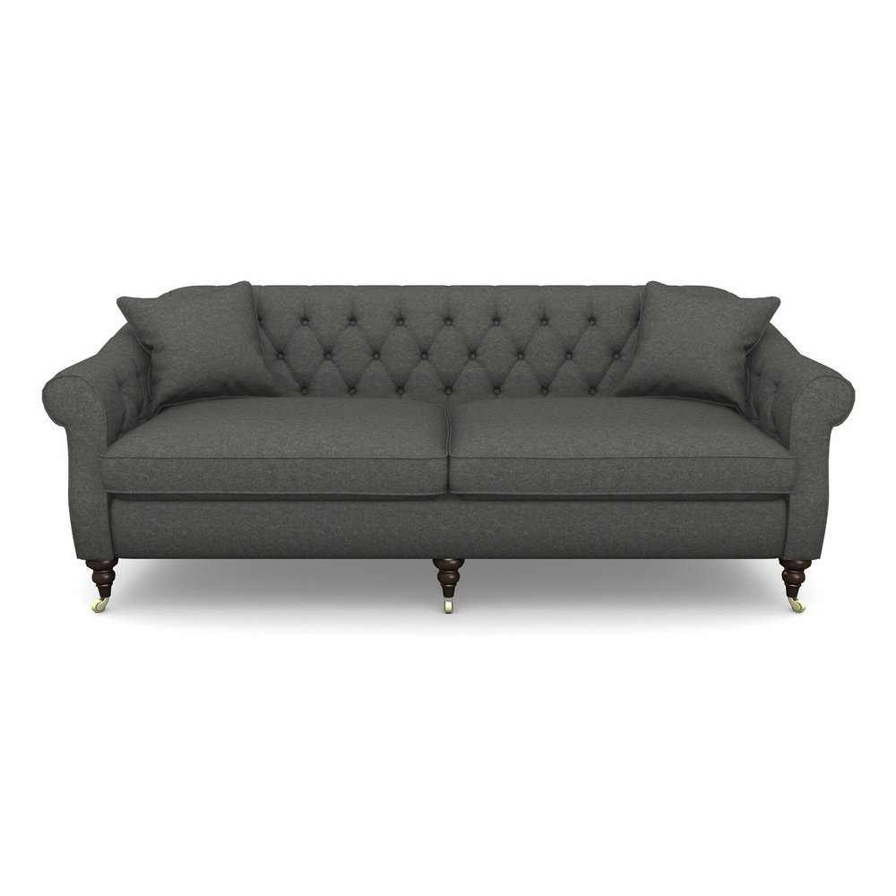 Abbotsbury 4 Seater Sofa in Soft Wool- Armour