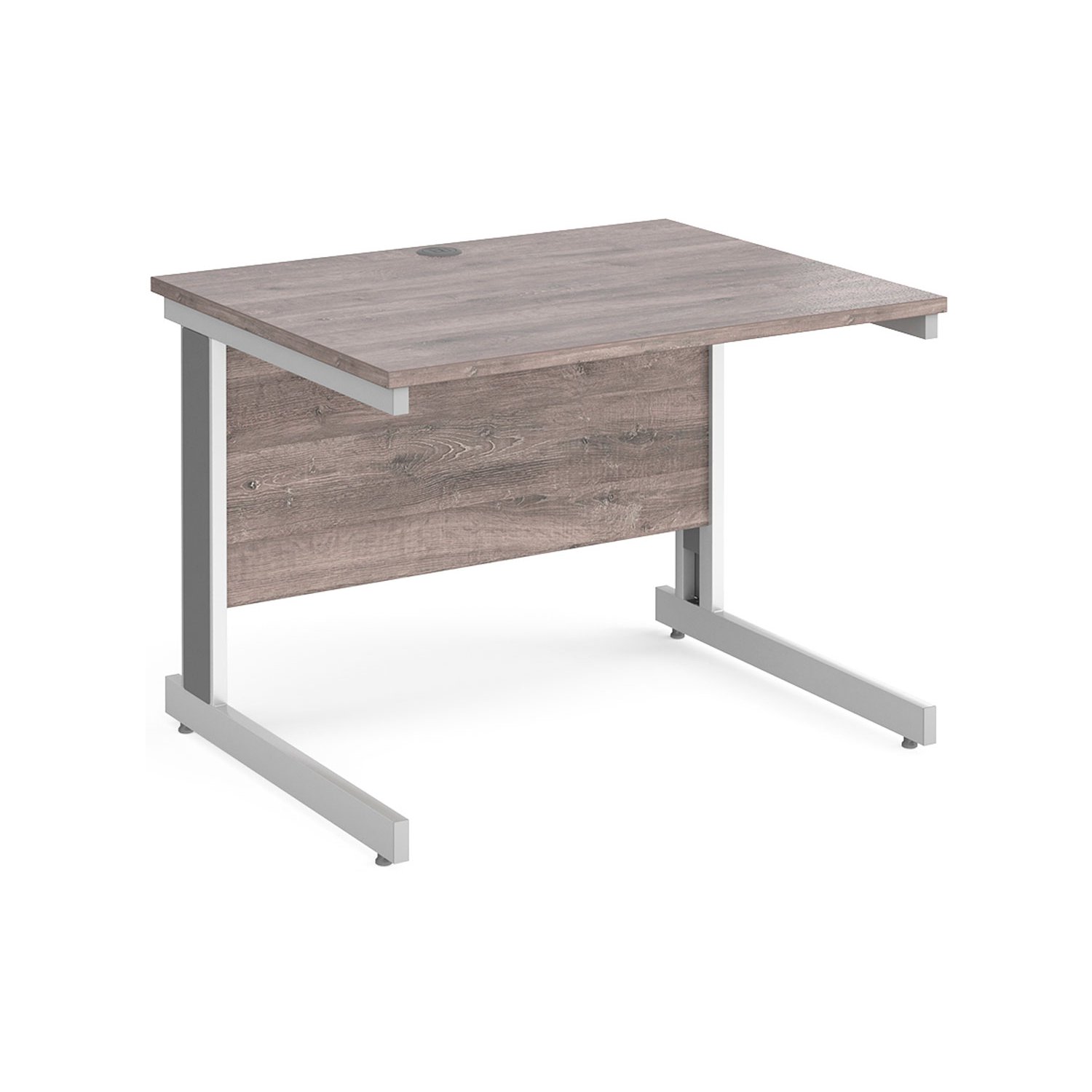 All Grey Oak Deluxe Rectangular Desk, 100wx80dx73h (cm)
