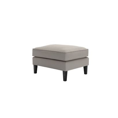Iggy Medium Rectangular Footstool in Stone Brushed Linen Cotton - sofa.com