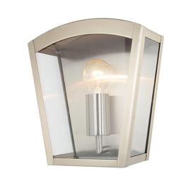 image-Hamble Outdoor Lantern Curved Wall Light - Stainless Steel
