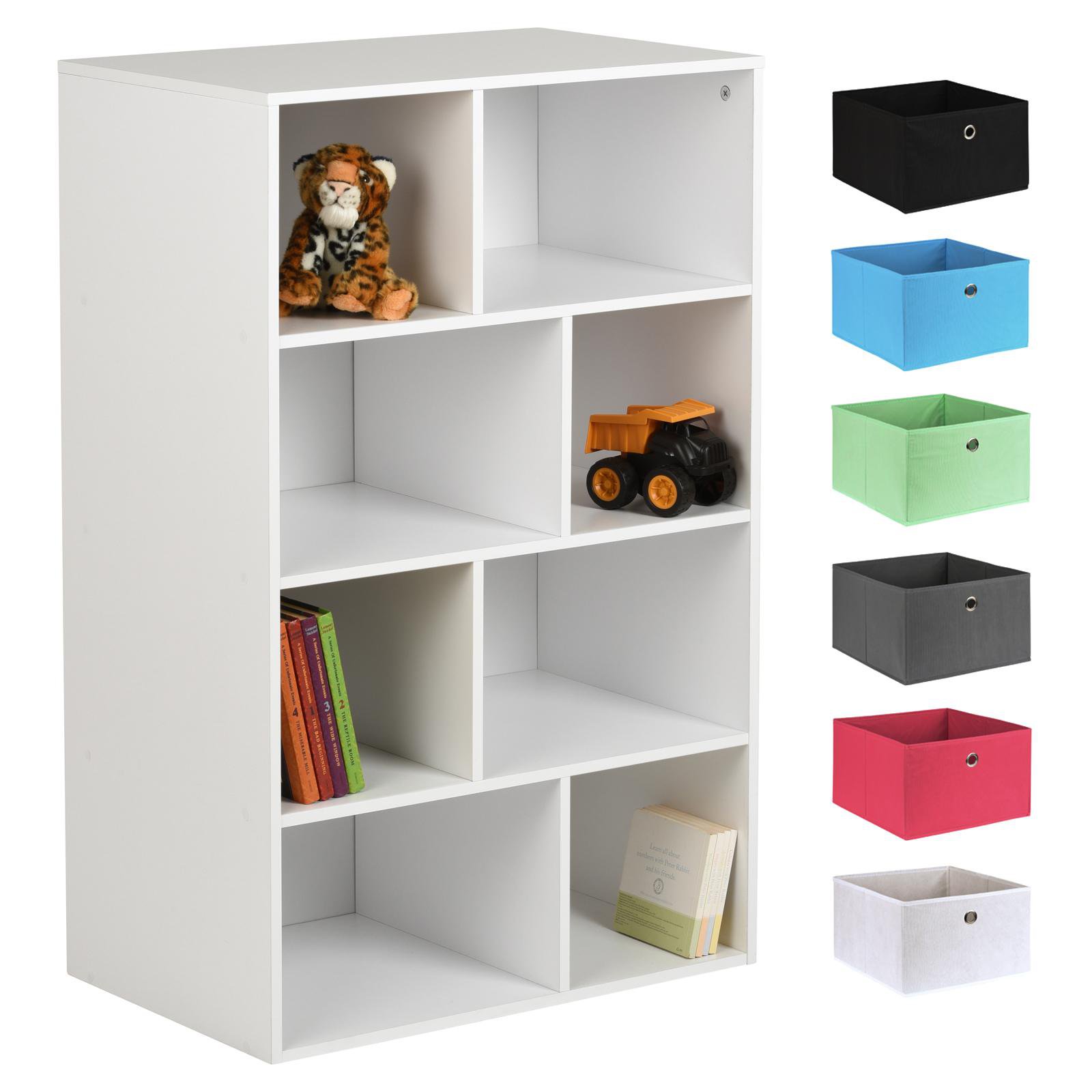 Hartleys White 8 Cube Kids Storage Unit