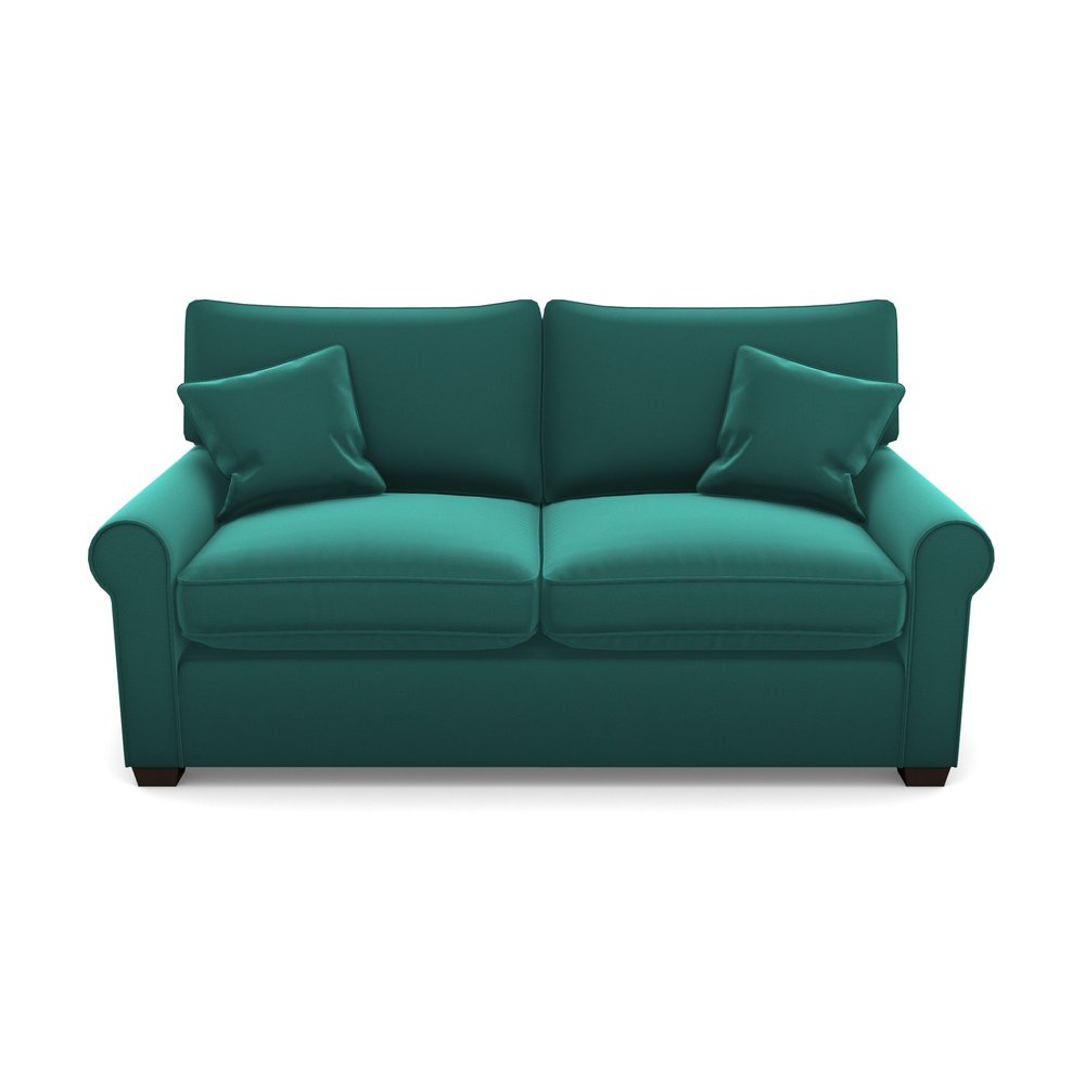 Bignor 2.5 Seater Sofa in Clever Glossy Velvet- Kingfisher