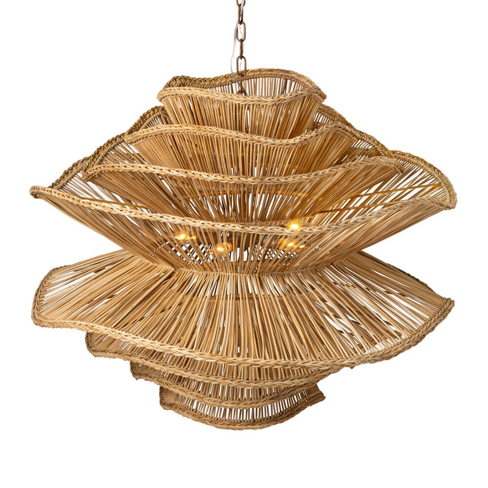 Made Goods - Alondra Chandelier - Natural Rattan