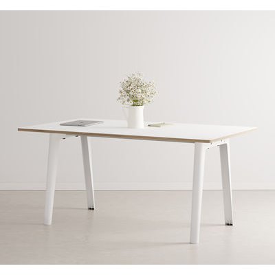 New Modern Rectangular table - / 160 x 95 cm - Laminate / 6 to 8 people by TIPTOE White