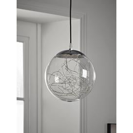 NEW Indoor Outdoor Silver Wire Light Pendant - Small