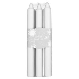 Tesco Christmas 6 Pack Dinner Candles Silver