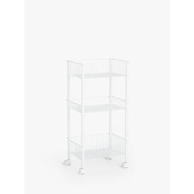 image-John Lewis & Partners 3 Tier Wire Storage Trolley, White