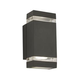 Searchlight 1002-2GY-LED Outdoor Rectangular Wall Light In Grey