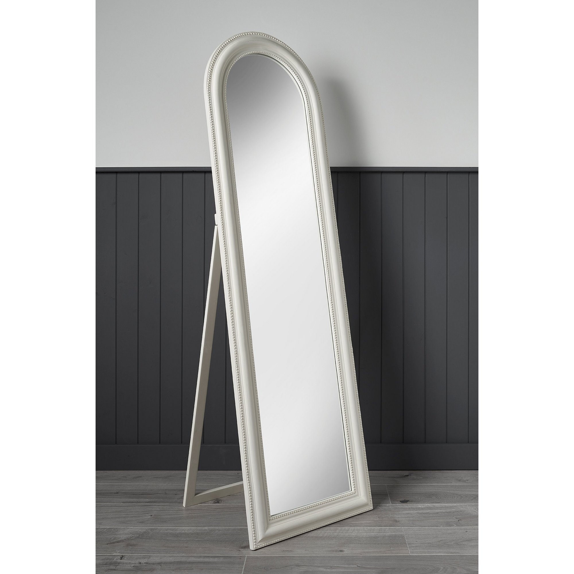 Large Full Length Free Standing Arched Wooden Mirror