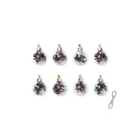 Flora Small Bauble - / Ø 4 cm - Set of 8 / Glass & dried flowers by Ferm Living Purple