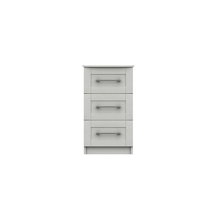 London Bedrooms - Fenchurch 3 Drawer Bedside Chest - White