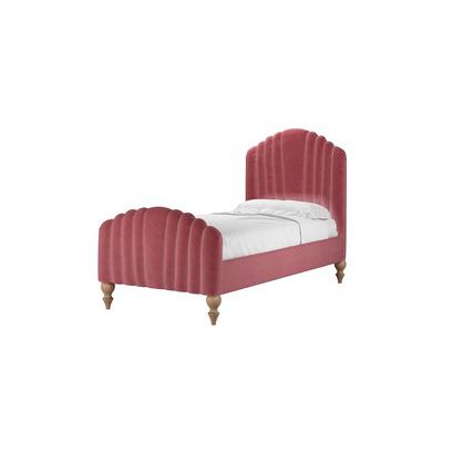 Bella Single Bed in Dusty Rose Cotton Matt Velvet - sofa.com