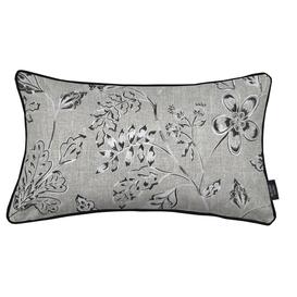 Eden Charcoal Grey Printed Pillows, Cover Only / 60cm x 40cm