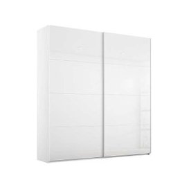 Rauch - Formes Glass 2 Door Slider Wardrobe - White/White Front