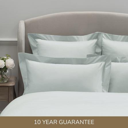 Dorma 300 Thread Count 100% Cotton Sateen Plain Oxford Pillowcase Seafoam