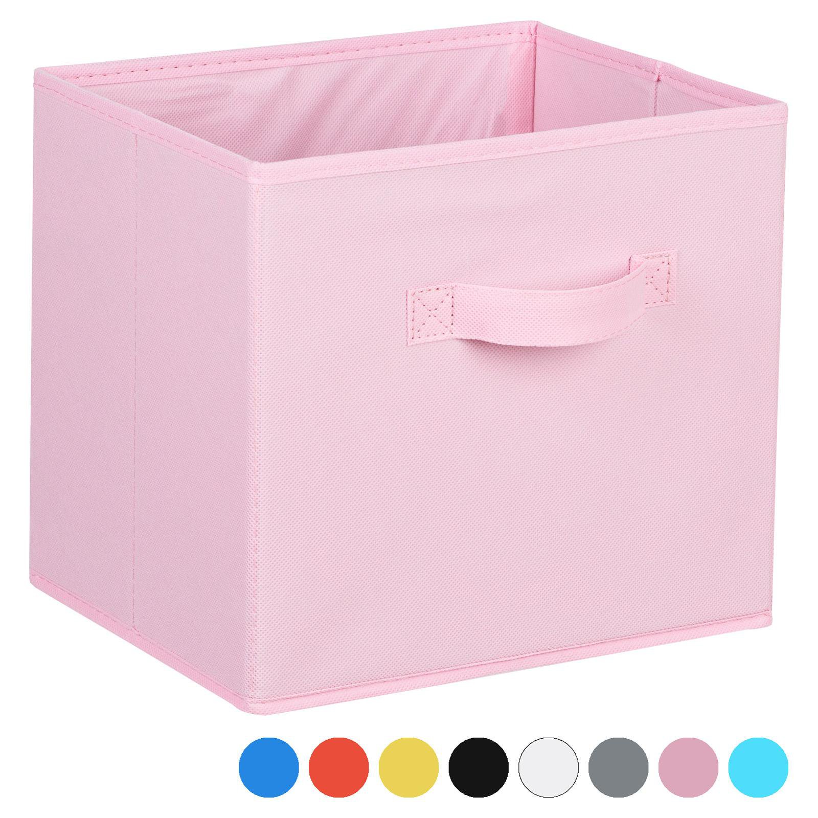Hartleys Fabric Storage Box for 2, 3 & 4 Tier Cube Units - Pink