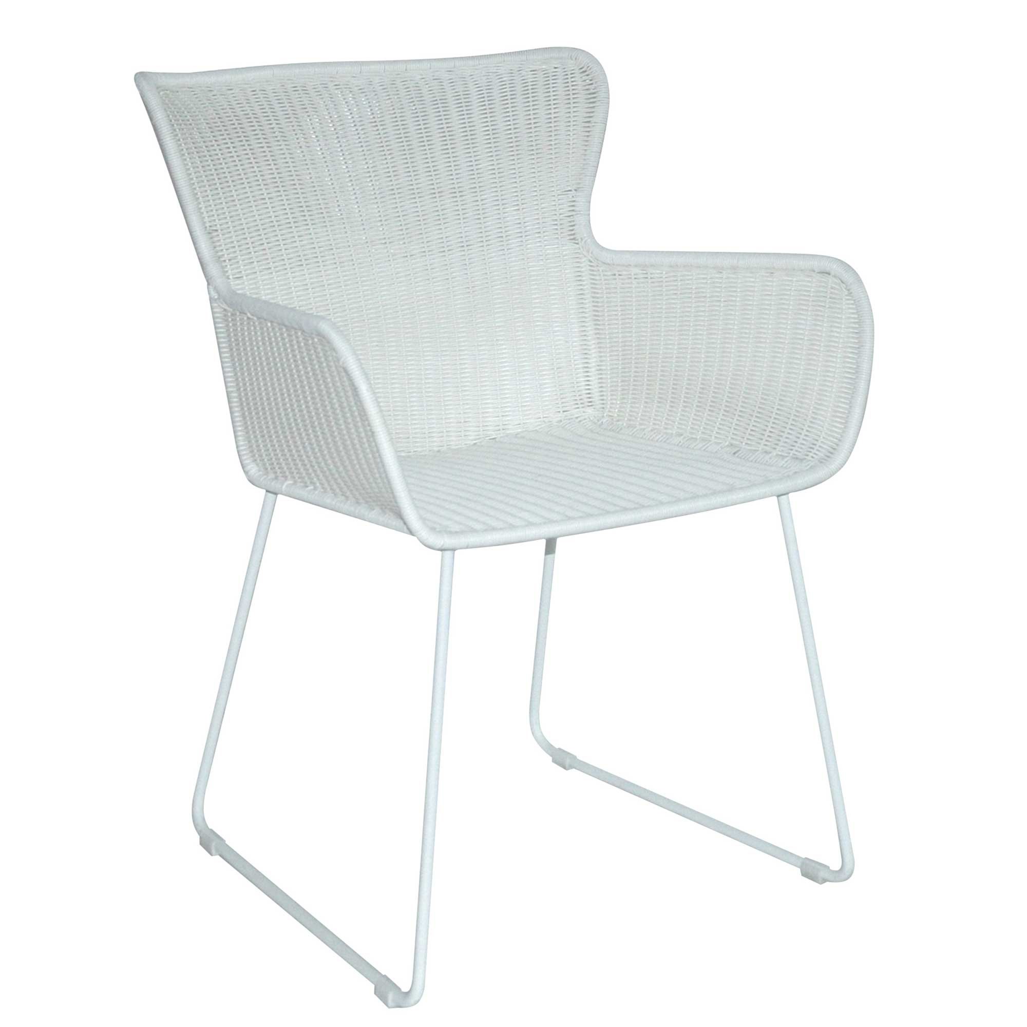 Marbella Garden Dining Chair, Stone White