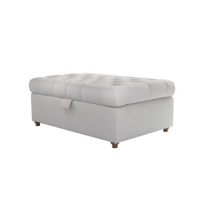 Valentin Medium Rectangular Storage Footstool in Alabaster Brushed Linen Cotton - sofa.com