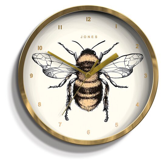 Jones Spin Gold Bee Wall Clock