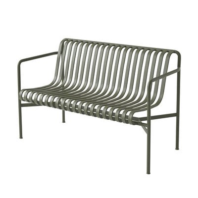Palissade Bench with backrest - W 128 cm - R & E Bouroullec by Hay Green
