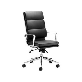 Formosa High Back Black Leather Faced Executive Chair, Black