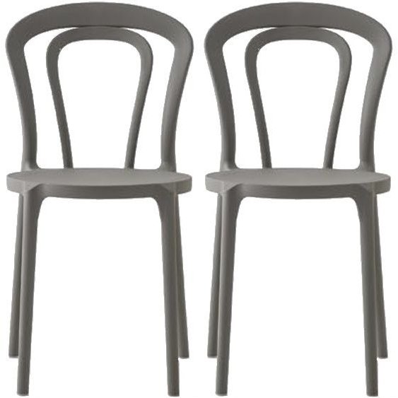 Connubia Caffe Matt Taupe Polypropylene Dining Chair (Set of 4)