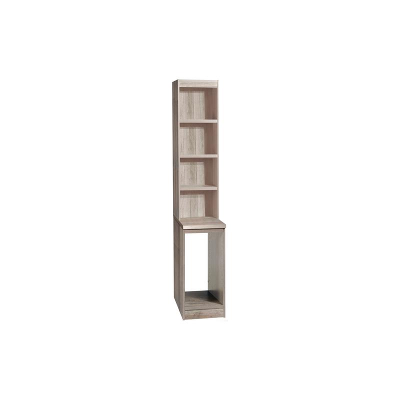 Small Office CPU Computer Tower Storage Unit With Hutch Bookcase