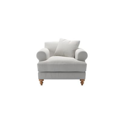 Teddy Armchair in Alabaster Brushed Linen Cotton - sofa.com