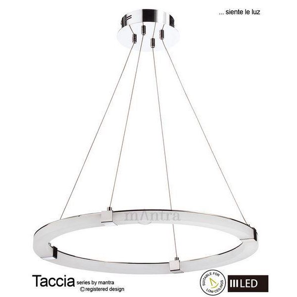 M8169 Taccia LED 1 Light Round Ceiling Pendant in Chrome