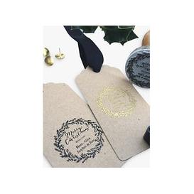 StompStamps Christmas Wreath Gift Tag Stamp